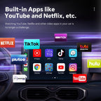 Carlinkit CarPlay AI Box Android 13.0 Wireless CarPlay & Android Auto Adapter, Compatible with Netflix/YouTube/TIK Tok/TF Card, Plug & Play for Cars Equipped with OEM Wired CarPlay 8-Core (8G+128G)