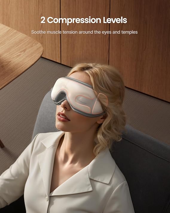 RENPHO Eye Massager with Heat, Mothers Day Birthday Gifts for Mom, Women, Her, Wife, FSA Eligible HSA Items Lists, Sleep Mask with Remote Compress, Head Massager for Migraine Relief Stye Eye Eyeris 1