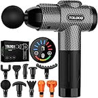 TOLOCO Massage Gun, Deep Tissue Back Massage for Athletes for Pain Relief, Percussion Massager with 10 Massages Heads & Silent Brushless Motor, Mothers Day Gifts, Black