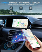 Emulse Wireless CarPlay Adapter for Apple iPhone - Multi-User Seamless Connection for Convert Wired to Wireless Car Play Adapter - No Latency from iOS 10+ to Screen w/USB C (Gray)