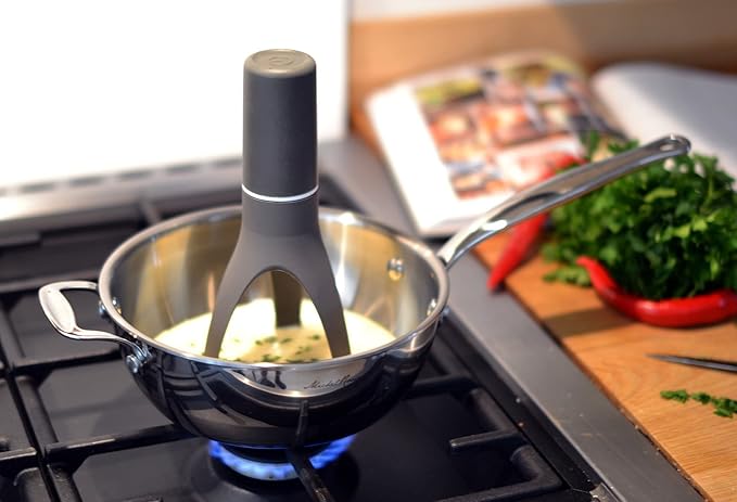 Uutensil Stirr - The Unique Automatic Pan Stirrer - With LED Speed Indicator, Red