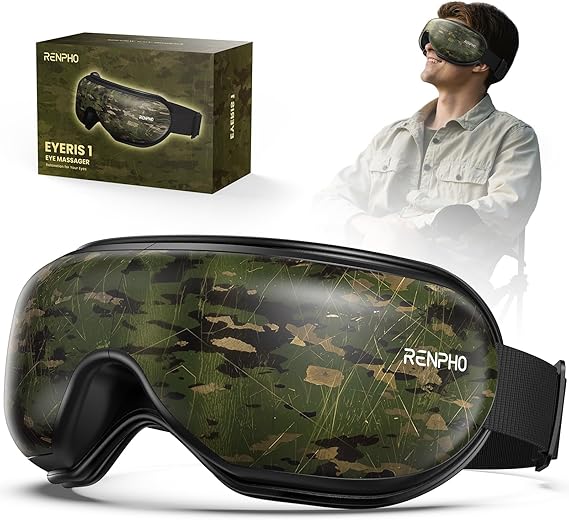 RENPHO Eye Massager with Heat, Mothers Day Birthday Gifts for Mom, Women, Her, Wife, FSA Eligible HSA Items Lists, Sleep Mask with Remote Compress, Head Massager for Migraine Relief Stye Eye Eyeris 1