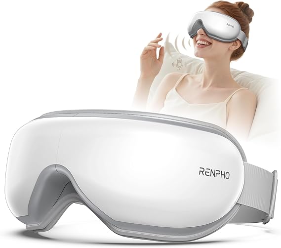 RENPHO Eye Massager with Heat, Mothers Day Birthday Gifts for Mom, Women, Her, Wife, FSA Eligible HSA Items Lists, Sleep Mask with Remote Compress, Head Massager for Migraine Relief Stye Eye Eyeris 1